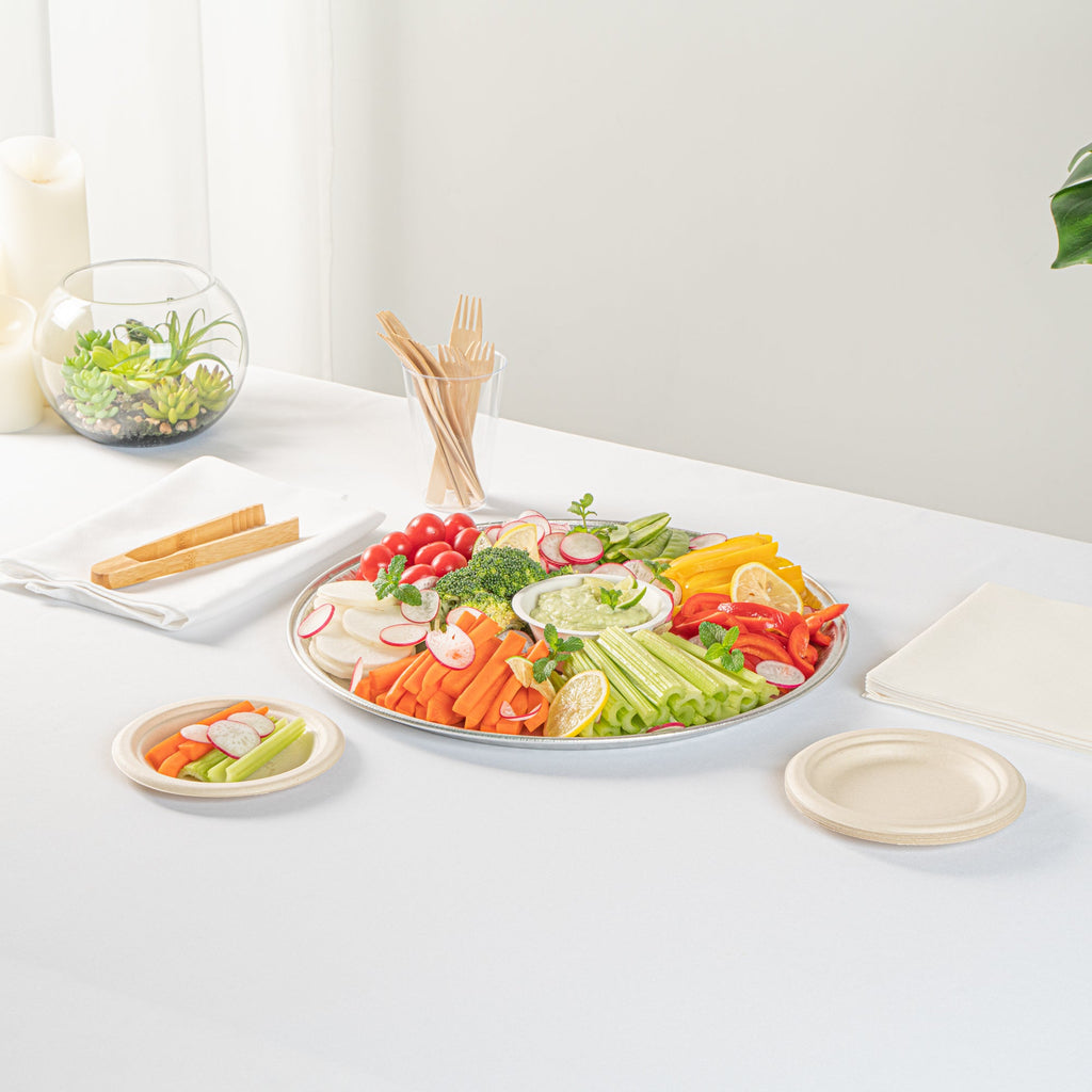 Foil Lux Round Aluminum Catering Tray - 16" - 10 count box