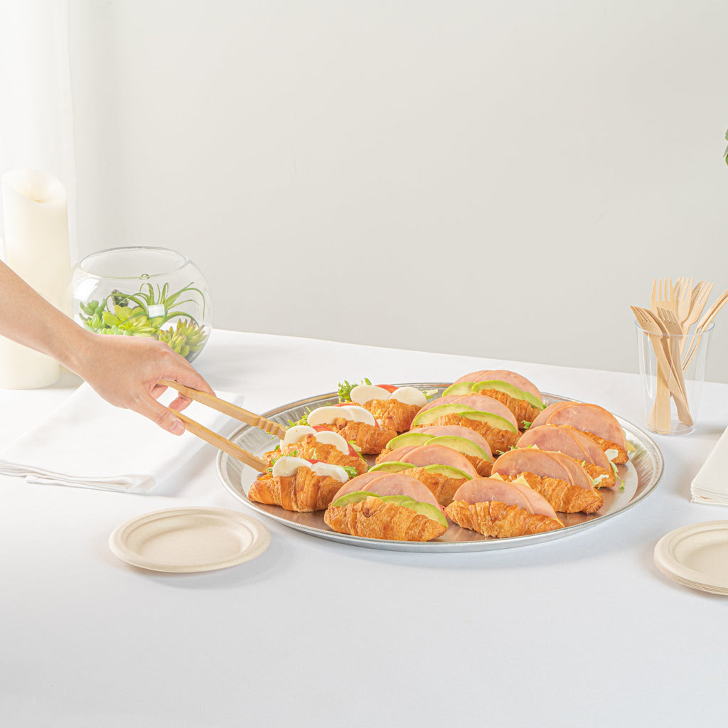 Foil Lux Round Aluminum Catering Tray - 18" - 20 count box