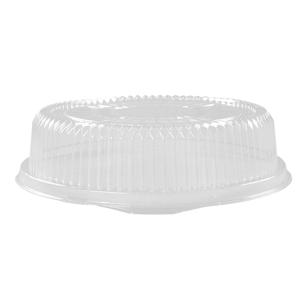 Foil Lux Round Clear Plastic Dome Lid - Fits 12" Catering Tray - 10 count box