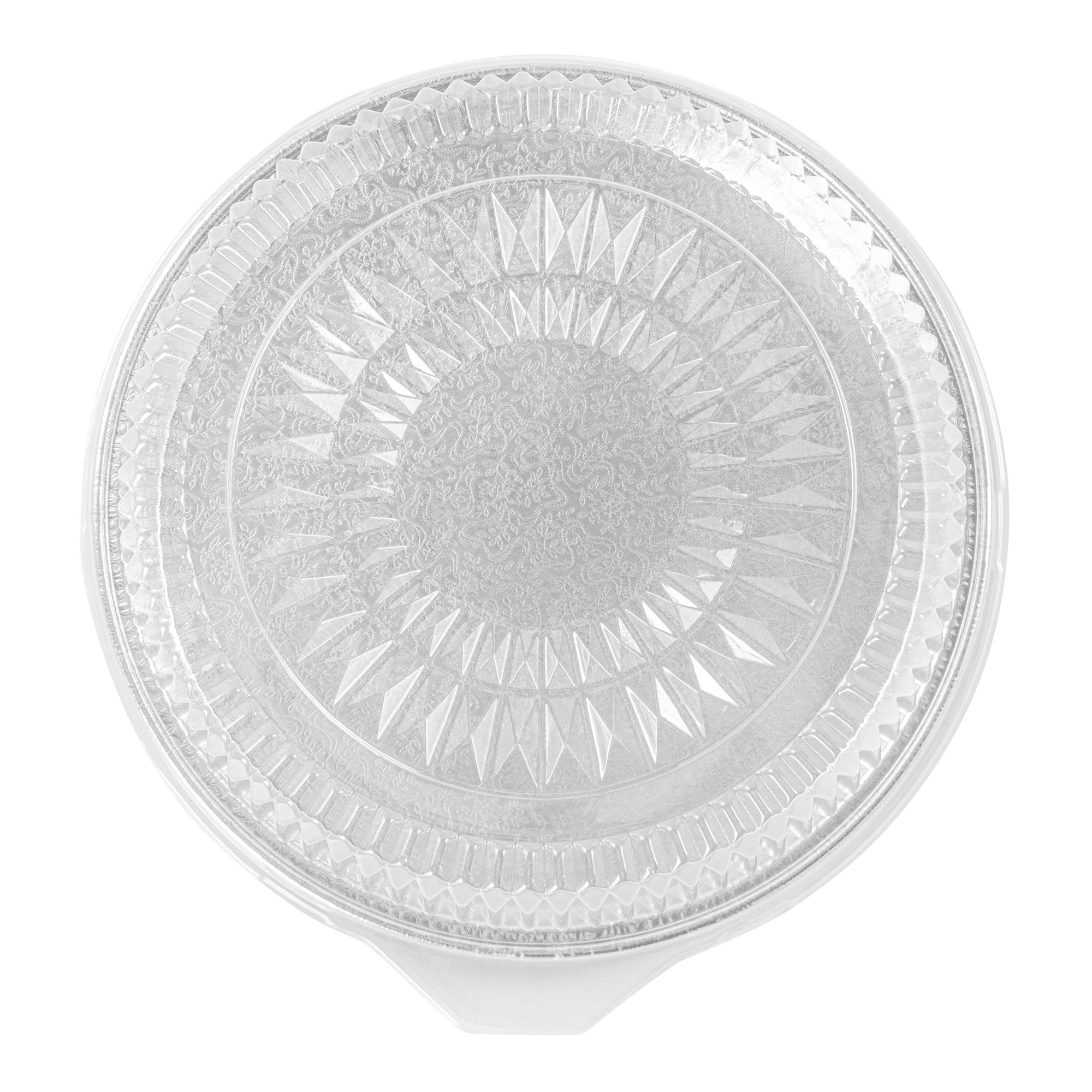 Foil Lux Round Clear Plastic Dome Lid - Fits 12" Catering Tray - 10 count box