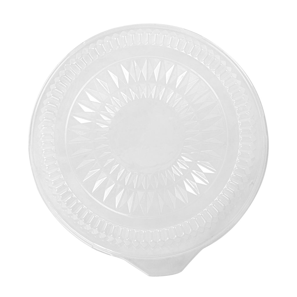Foil Lux Round Clear Plastic Dome Lid - Fits 12" Catering Tray - 10 count box
