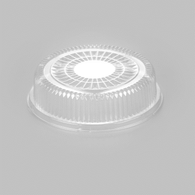 Foil Lux Round Clear Plastic Dome Lid - Fits 12" Catering Tray - 50 count box