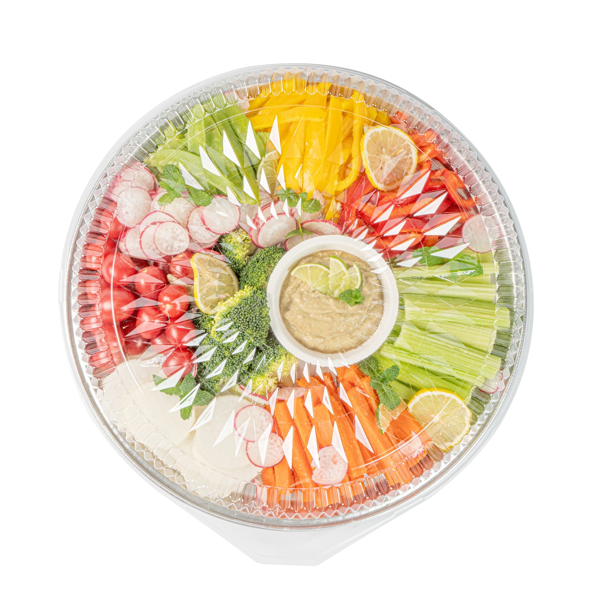 Foil Lux Round Clear Plastic Dome Lid - Fits 16" Catering Tray - 20 count box