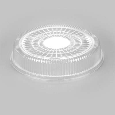 Foil Lux Round Clear Plastic Dome Lid - Fits 16" Catering Tray - 20 count box