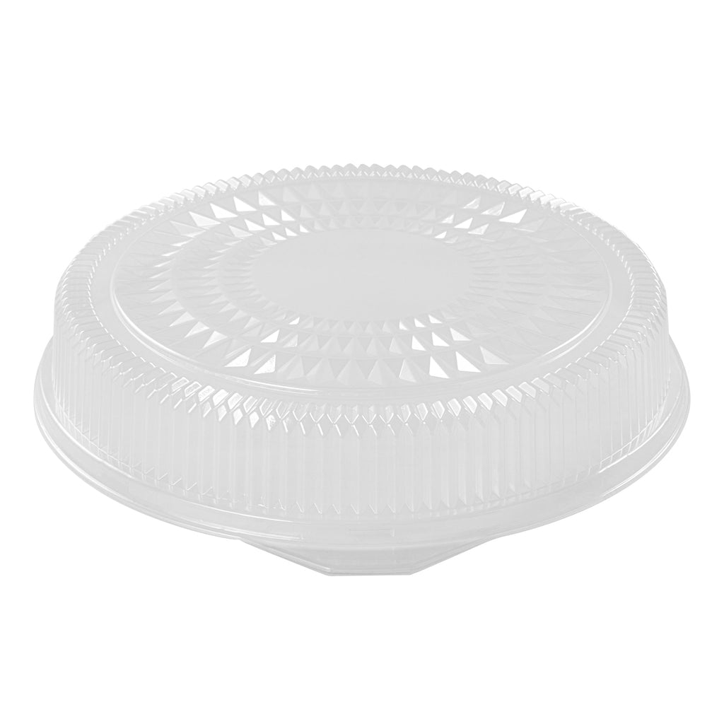 Foil Lux Round Clear Plastic Dome Lid - Fits 18" Catering Tray - 10 count box