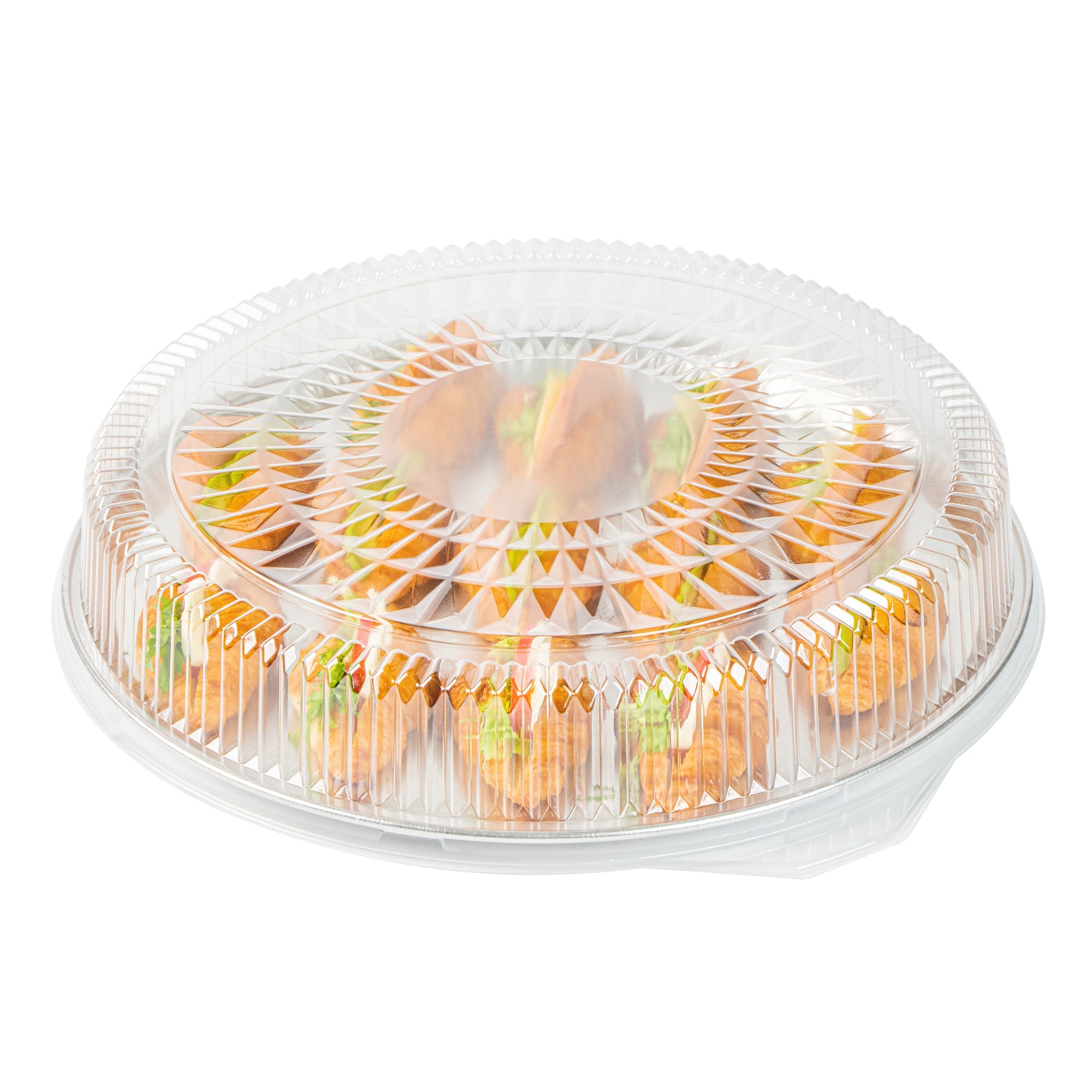 Foil Lux Round Clear Plastic Dome Lid - Fits 18" Catering Tray - 20 count box