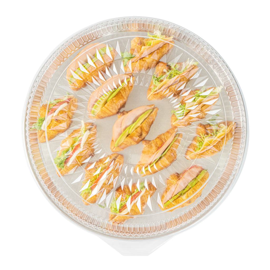 Foil Lux Round Clear Plastic Dome Lid - Fits 18" Catering Tray - 20 count box