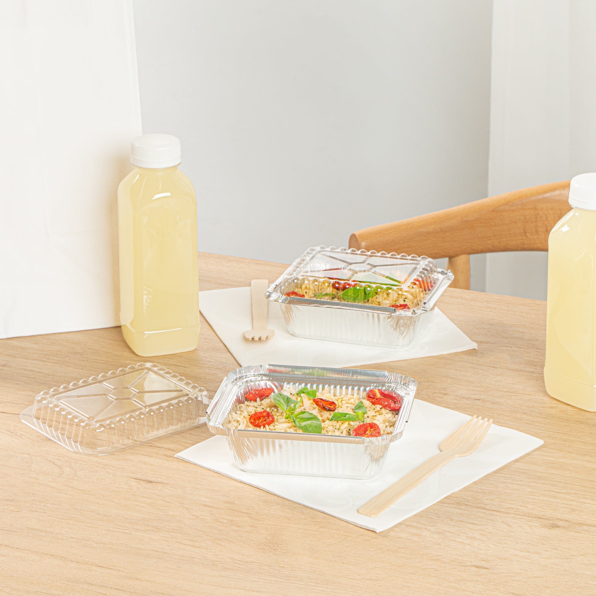 Foil Lux 1 lb Oblong Aluminum Container - 5 3/4" x 4 3/4" x 1 1/2" - 100 count box