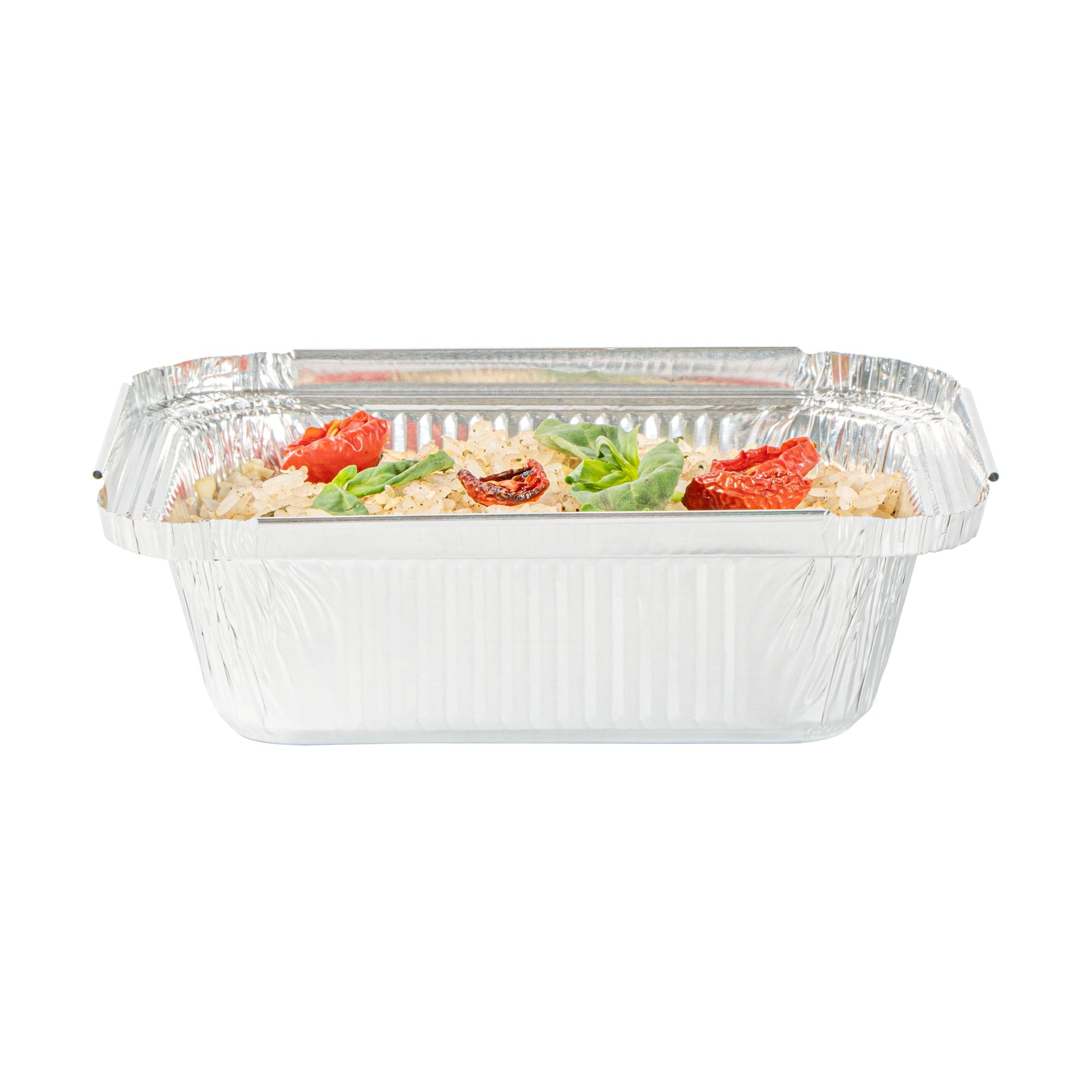 Foil Lux 1 lb Oblong Aluminum Container - 5 3/4" x 4 3/4" x 1 1/2" - 100 count box