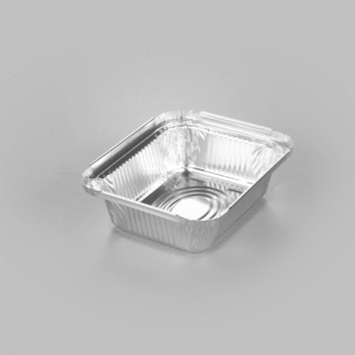Foil Lux 1 lb Oblong Aluminum Container - 5 3/4" x 4 3/4" x 1 1/2" - 100 count box