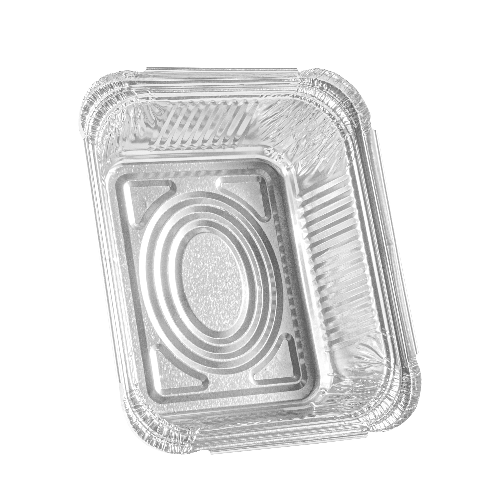 Foil Lux 1 lb Oblong Aluminum Container - 5 3/4" x 4 3/4" x 1 1/2" - 100 count box
