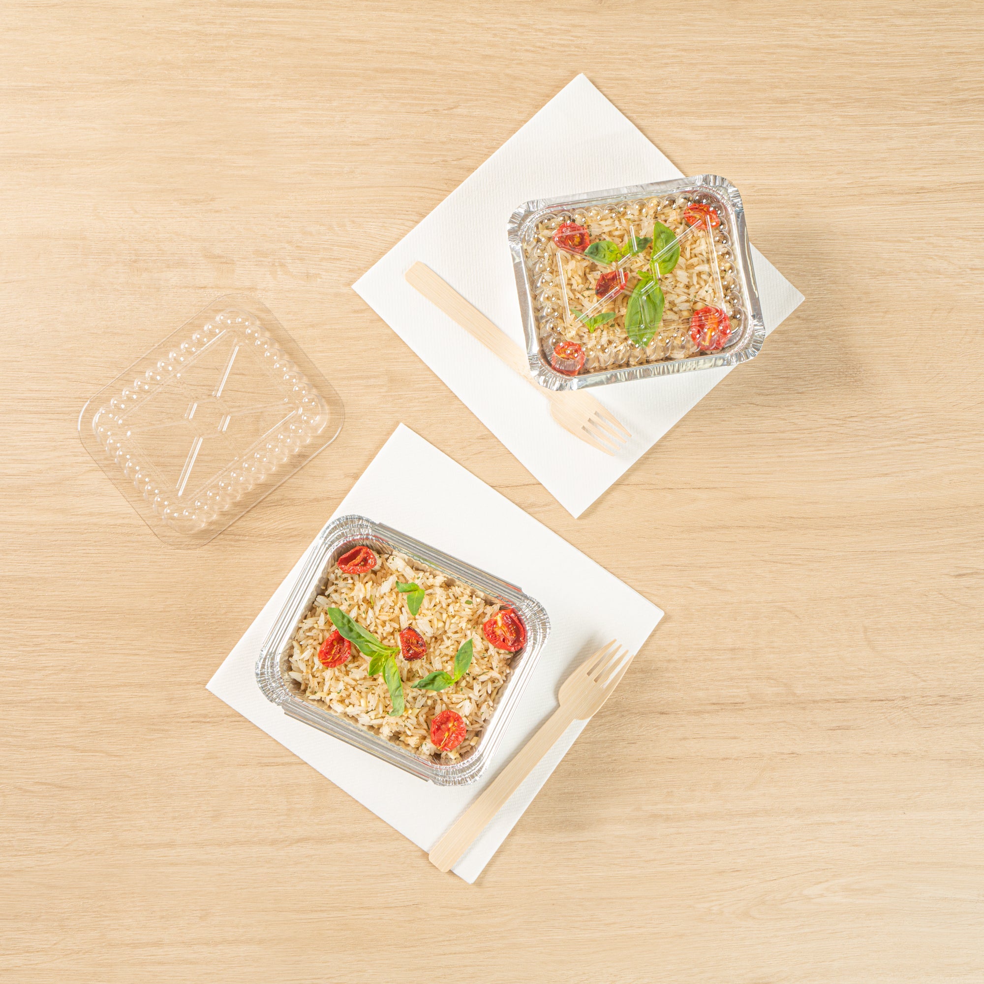 Foil Lux 1 lb Oblong Aluminum Container - 5 3/4" x 4 3/4" x 1 1/2" - 100 count box