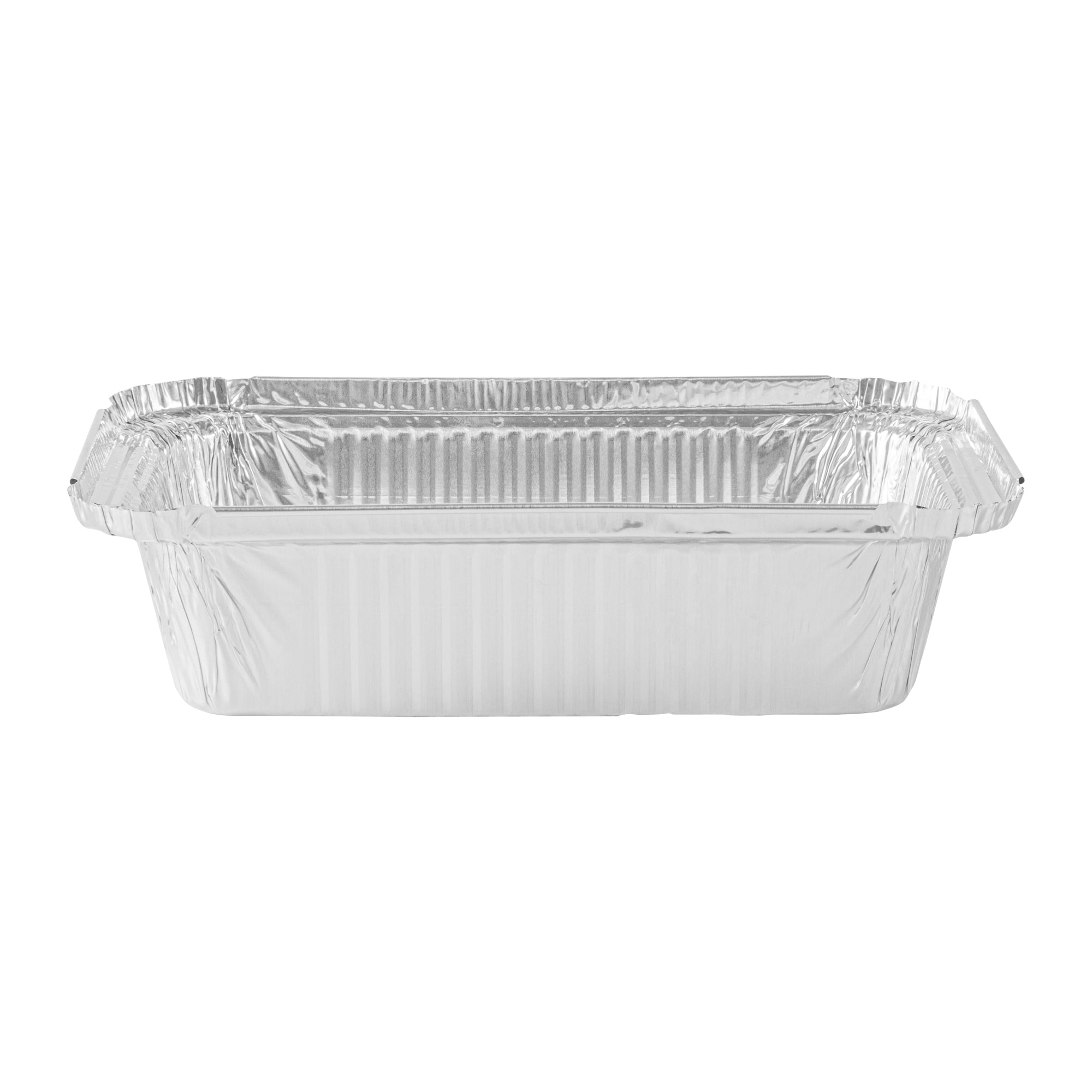 Foil Lux 1 1/2 lb Oblong Aluminum Container - 7 1/4" x 5 1/4" x 1 3/4" - 100 count box