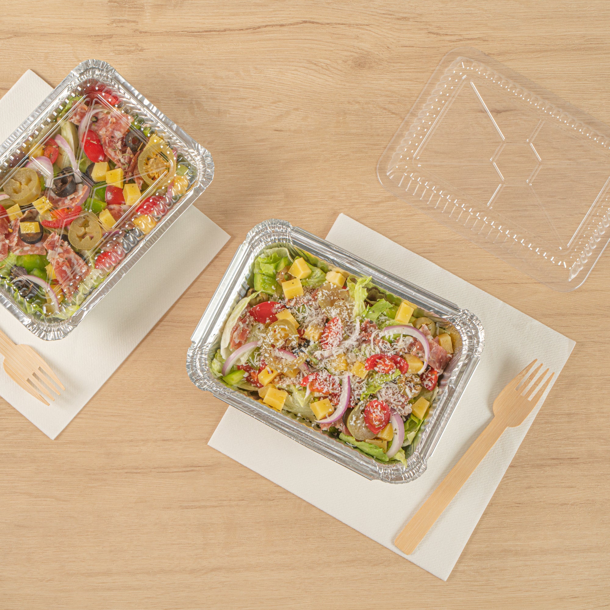 Foil Lux 1 1/2 lb Oblong Aluminum Container - 7 1/4" x 5 1/4" x 1 3/4" - 100 count box