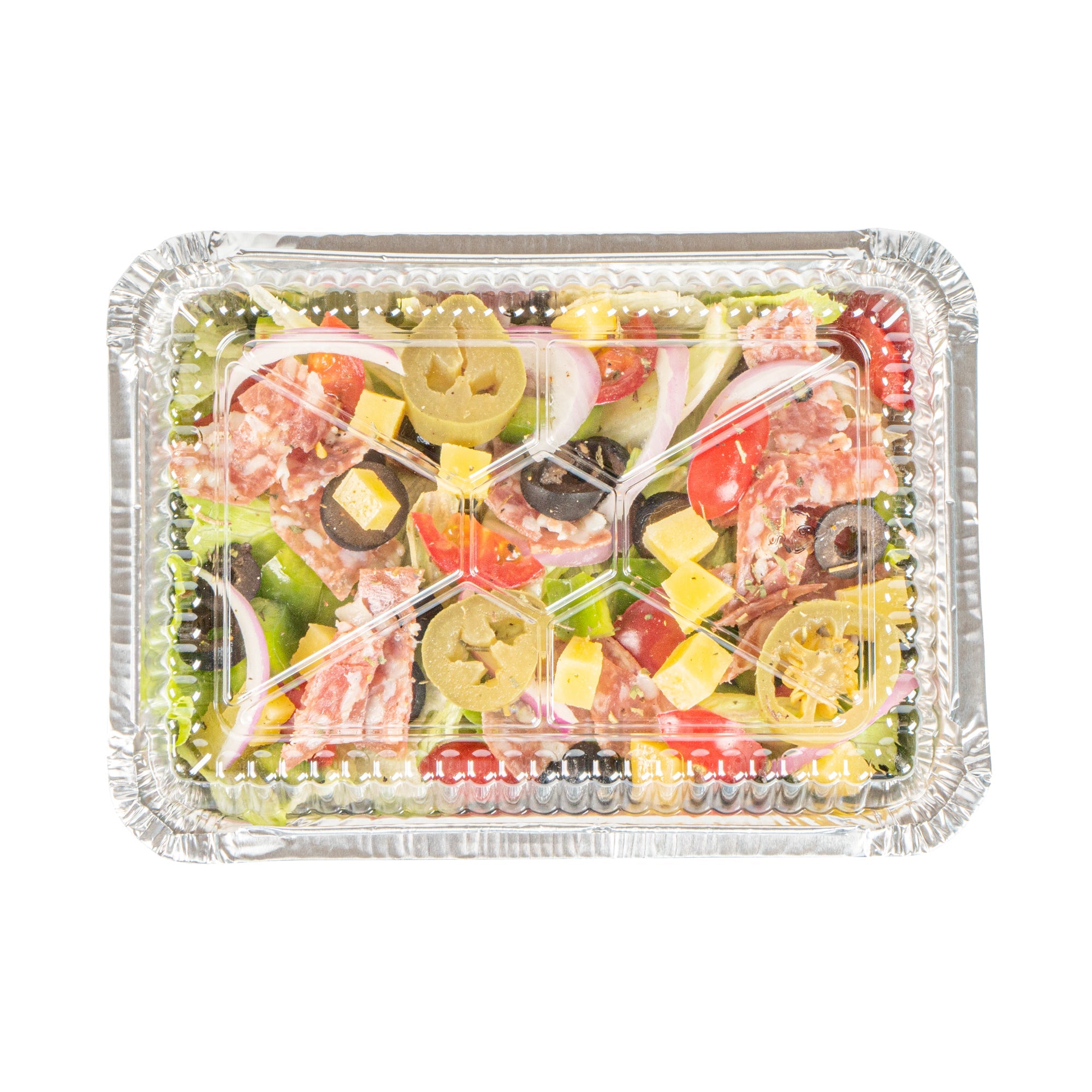 Foil Lux Oblong Clear Plastic Lid - Fits 1 1/2 lb Container - 100 count box