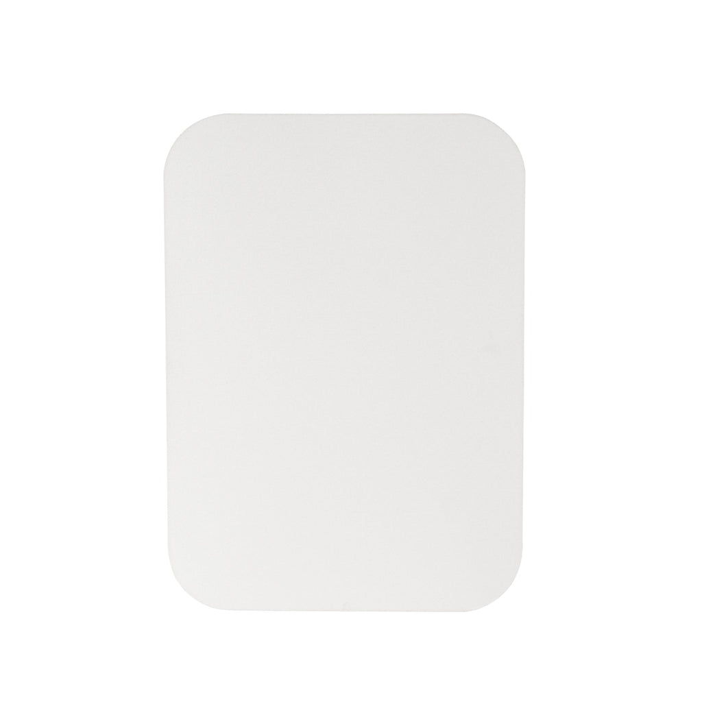 Foil Lux Oblong White Foil-Laminated Board Lid - Fits 1 1/2 lb Container - 100 count box