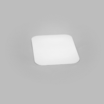 Foil Lux Oblong White Foil-Laminated Board Lid - Fits 1 1/2 lb Container - 100 count box