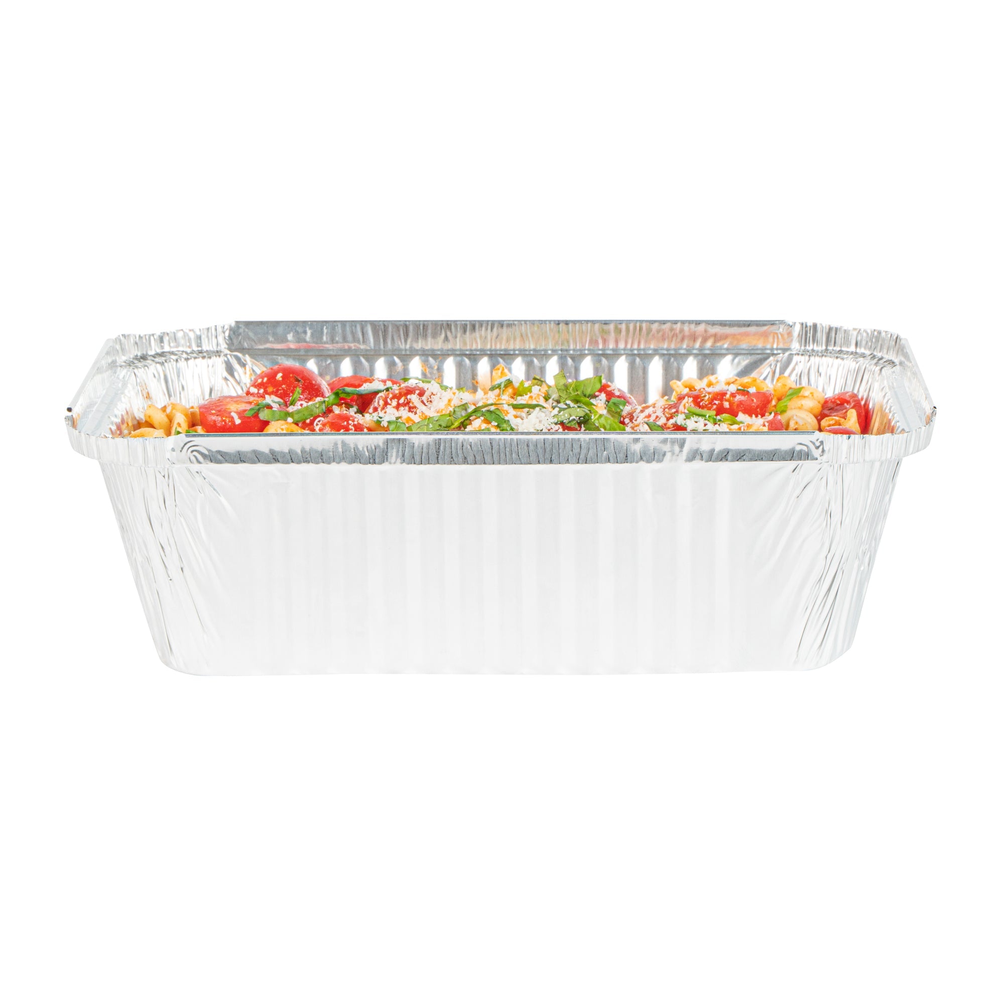 Foil Lux 5 lb Oblong Aluminum Container - 10" x 7" x 2 3/4" - 100 count box