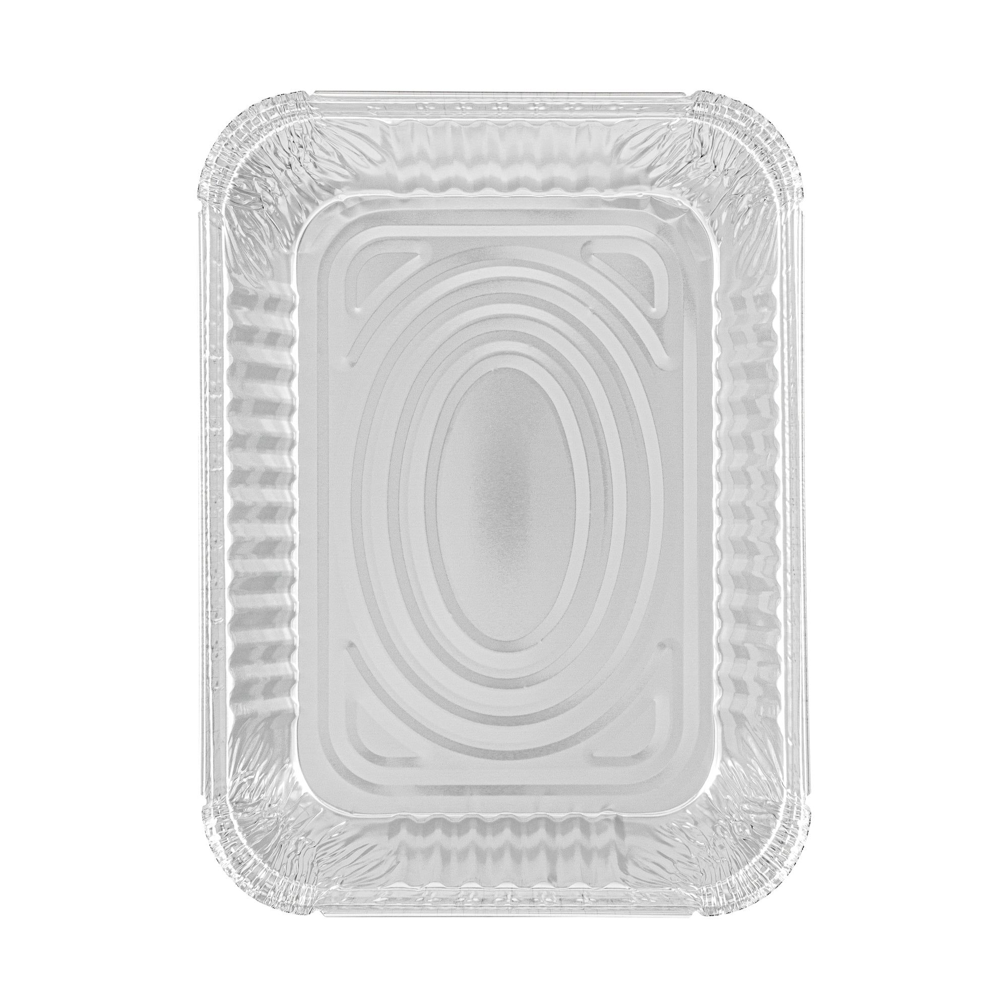 Foil Lux 5 lb Oblong Aluminum Container - 10" x 7" x 2 3/4" - 100 count box