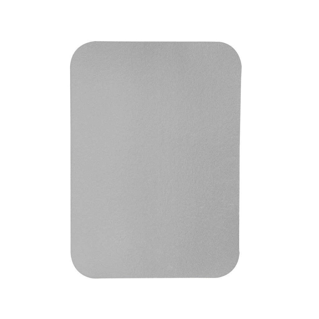 Foil Lux Oblong White Foil-Laminated Board Lid - Fits 5 lb Container - 100 count box
