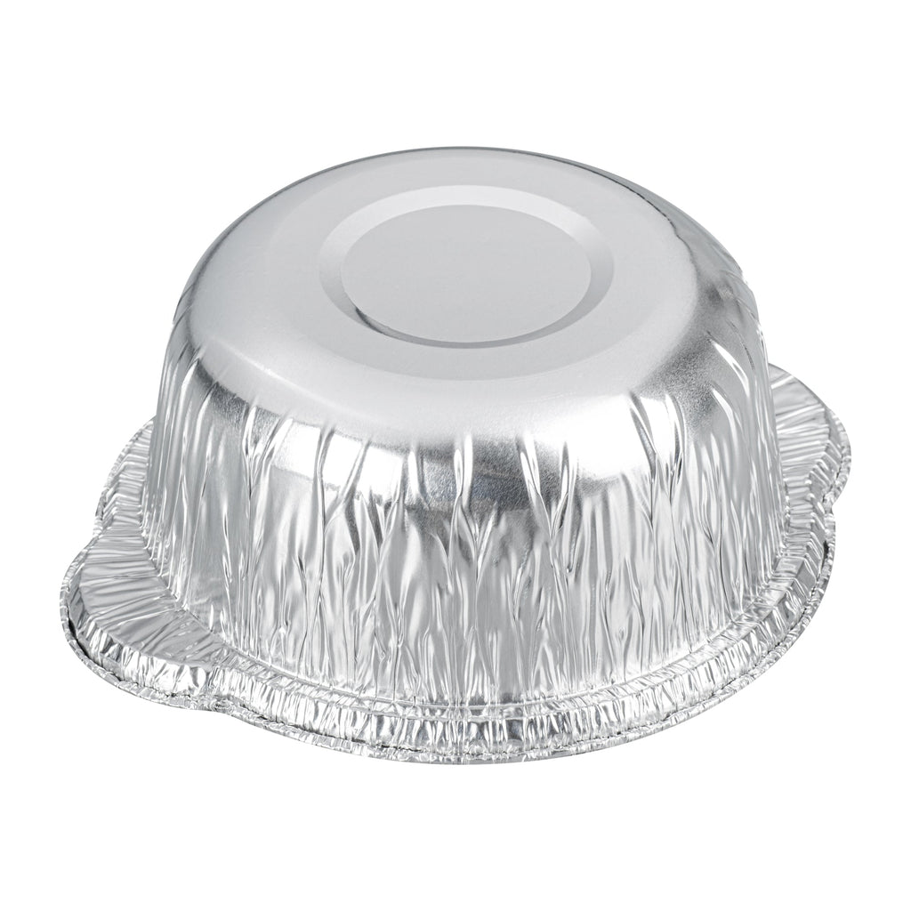 Foil Lux 34 oz Aluminum Foil Pot - with Lid - 8 1/4" x 7 1/4" x 3" - 10 count box