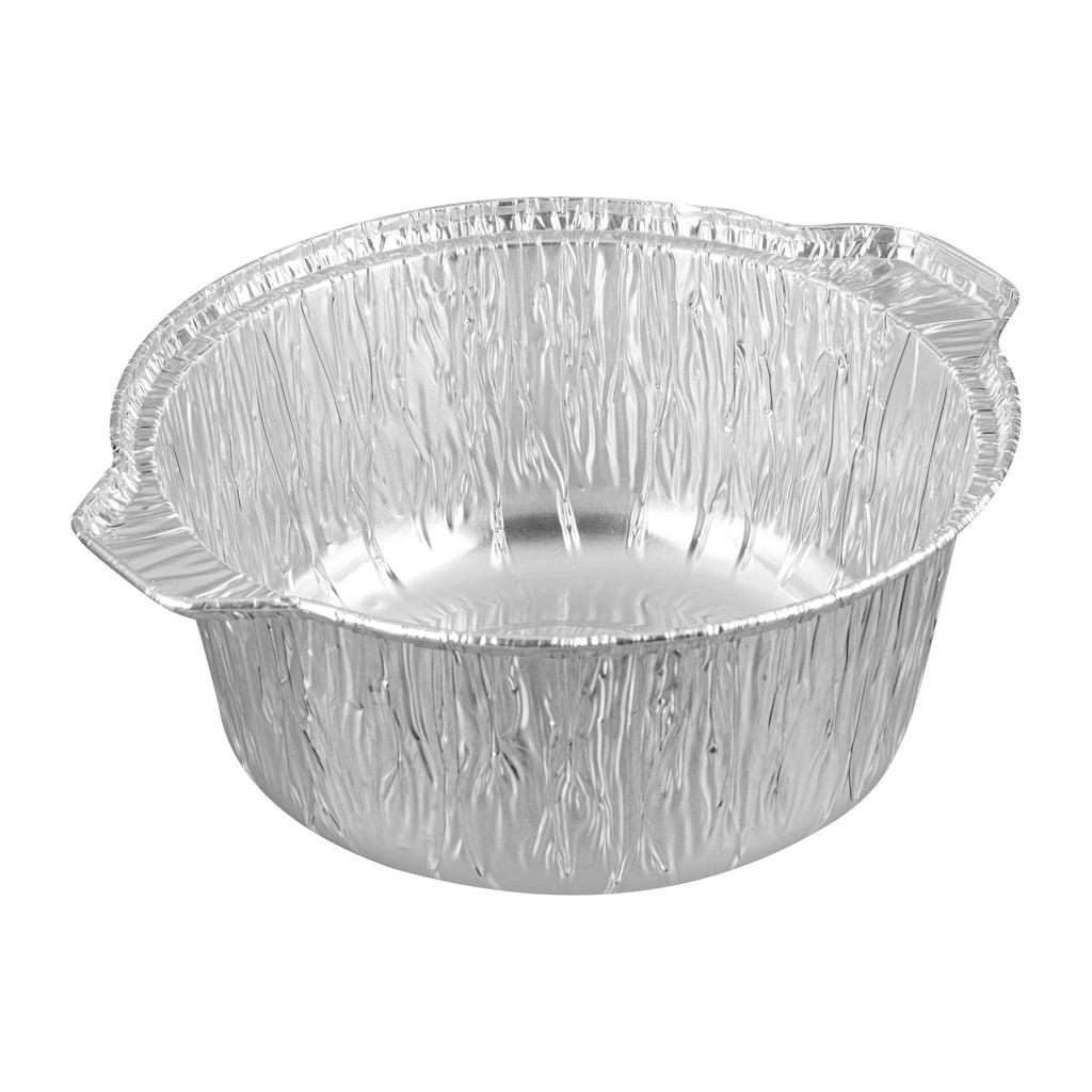 Foil Lux 60 oz Aluminum Foil Pot - with Lid - 9 3/4" x 8 3/4" x 3 3/4" - 100 count box