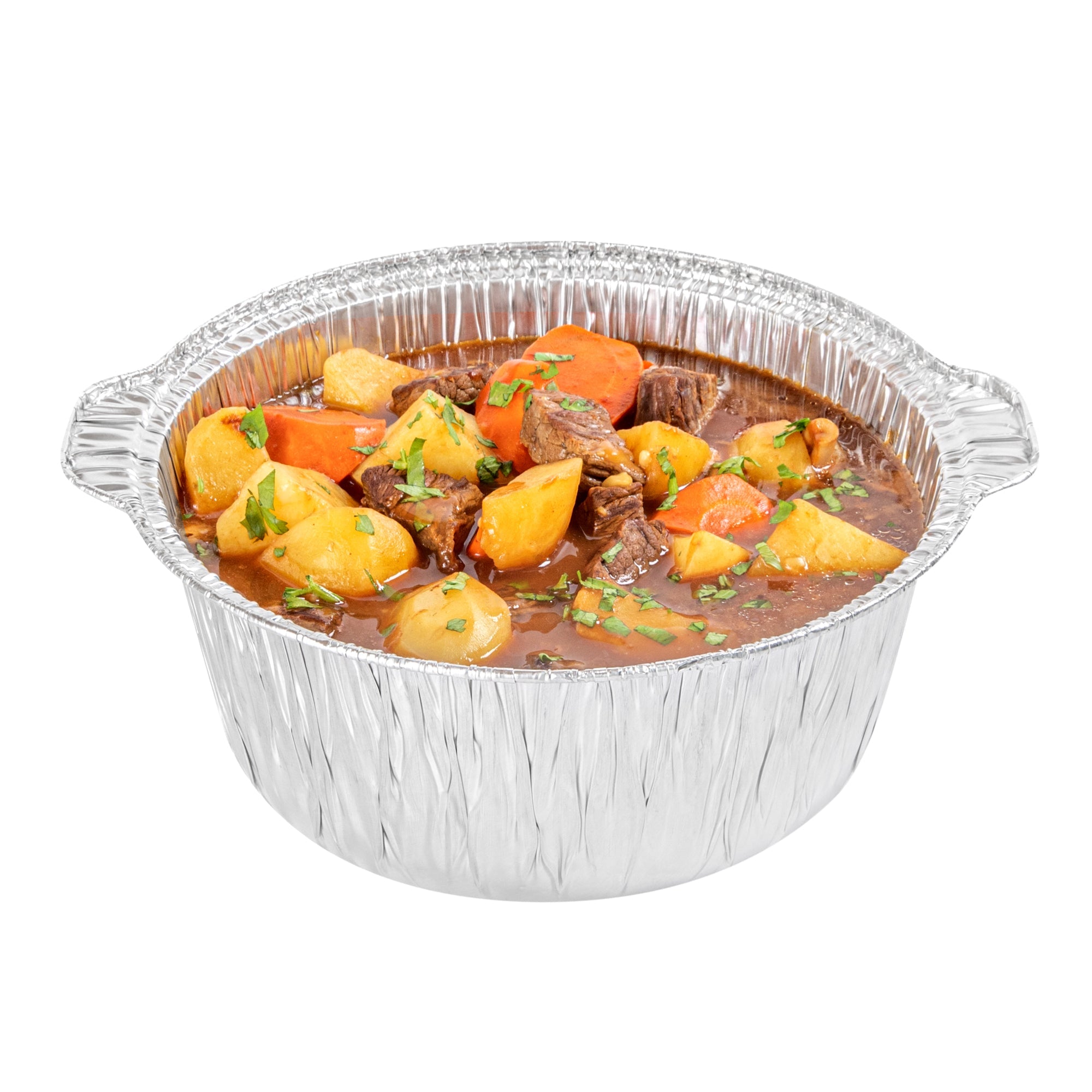 Foil Lux 4 qt Aluminum Foil Pot - with Lid - 11 1/2" x 10 1/4" x 4 3/4" - 10 count box