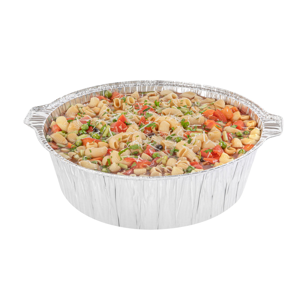 Foil Lux 8 qt Aluminum Foil Pot - with Lid - 15 1/4" x 14" x 4 3/4" - 10 count box