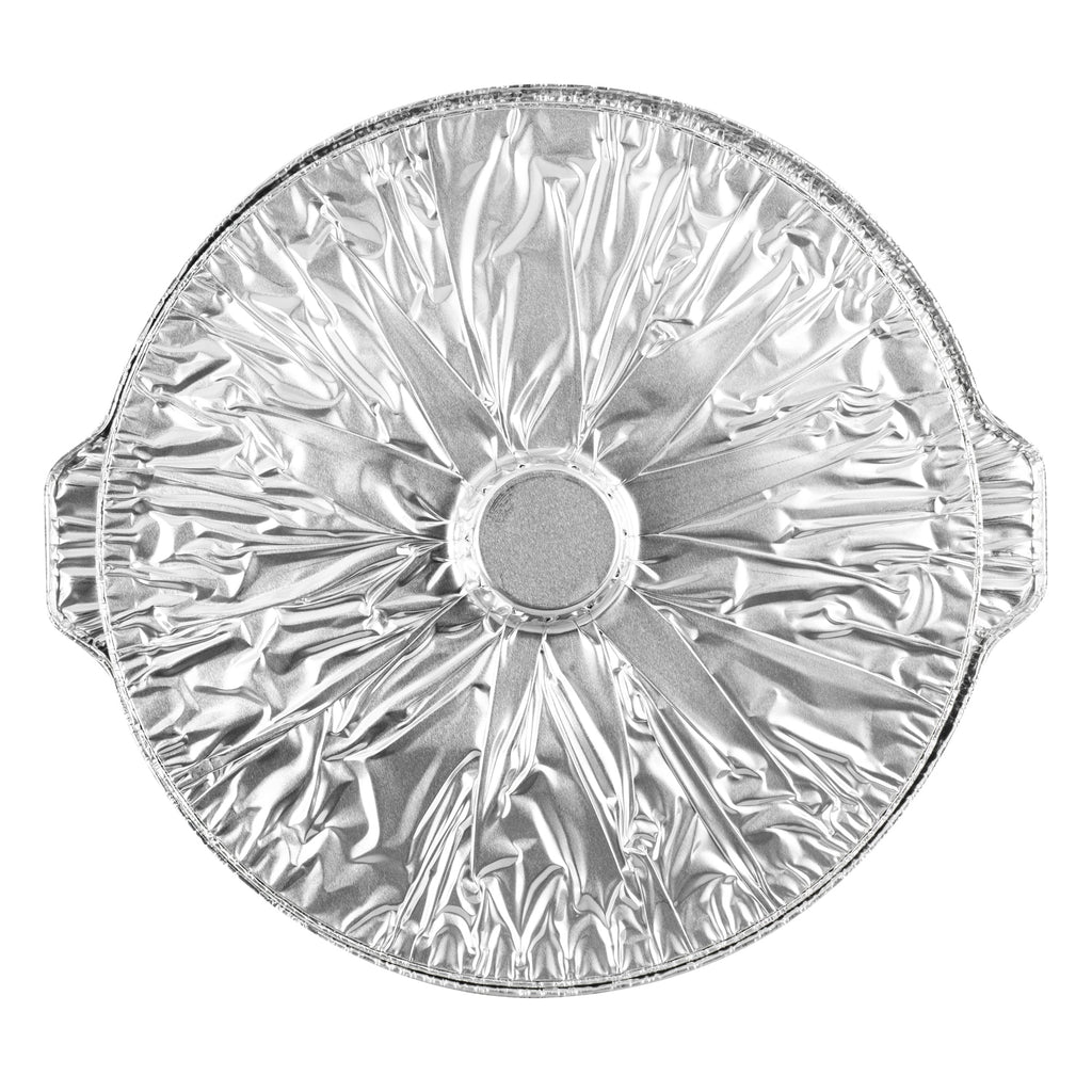 Foil Lux 8 qt Aluminum Foil Pot - with Lid - 15 1/4" x 14" x 4 3/4" - 50 count box