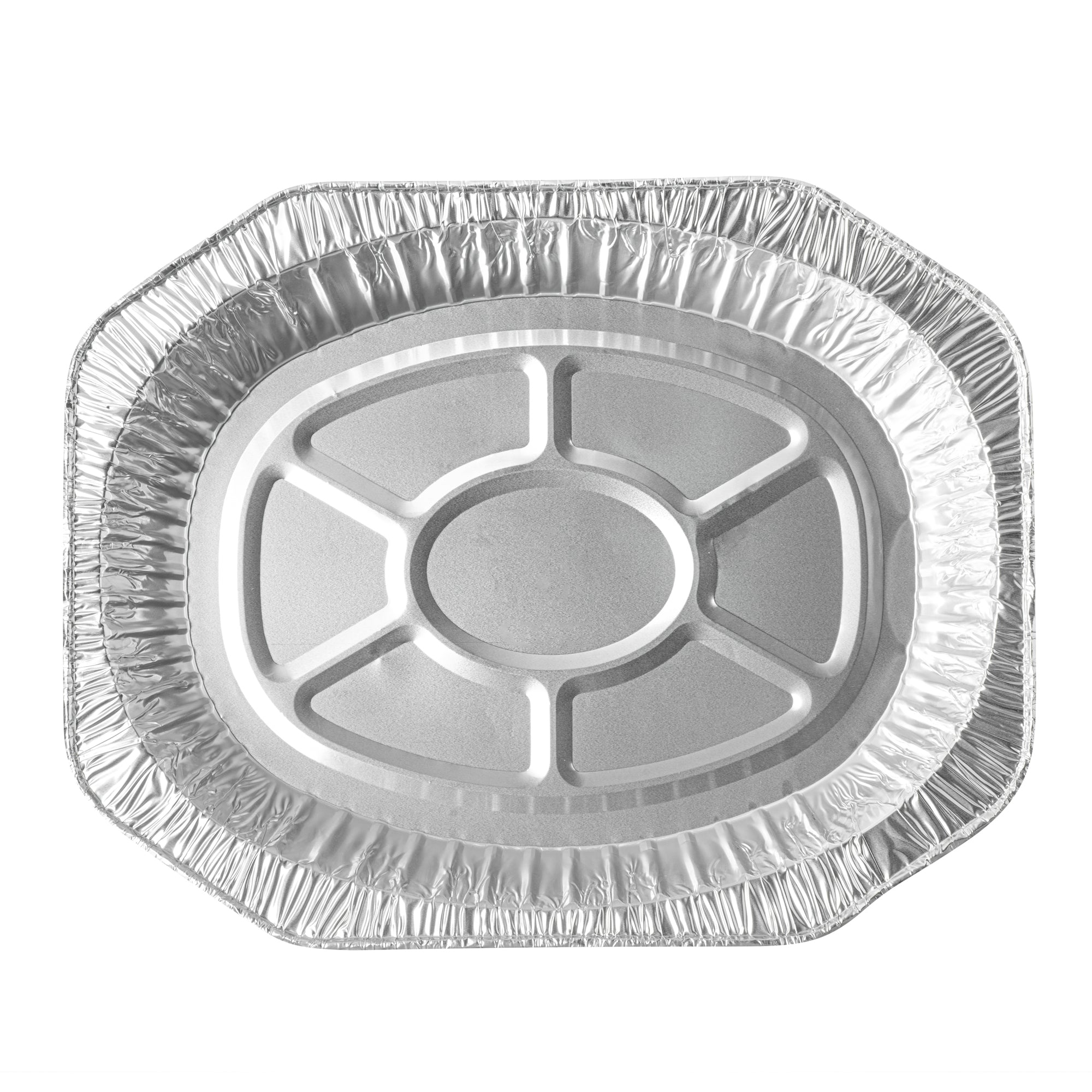 Foil Lux Oval Aluminum Foil Roast Pan - 17 1/2" x 14" x 3 1/4" - 10 count box