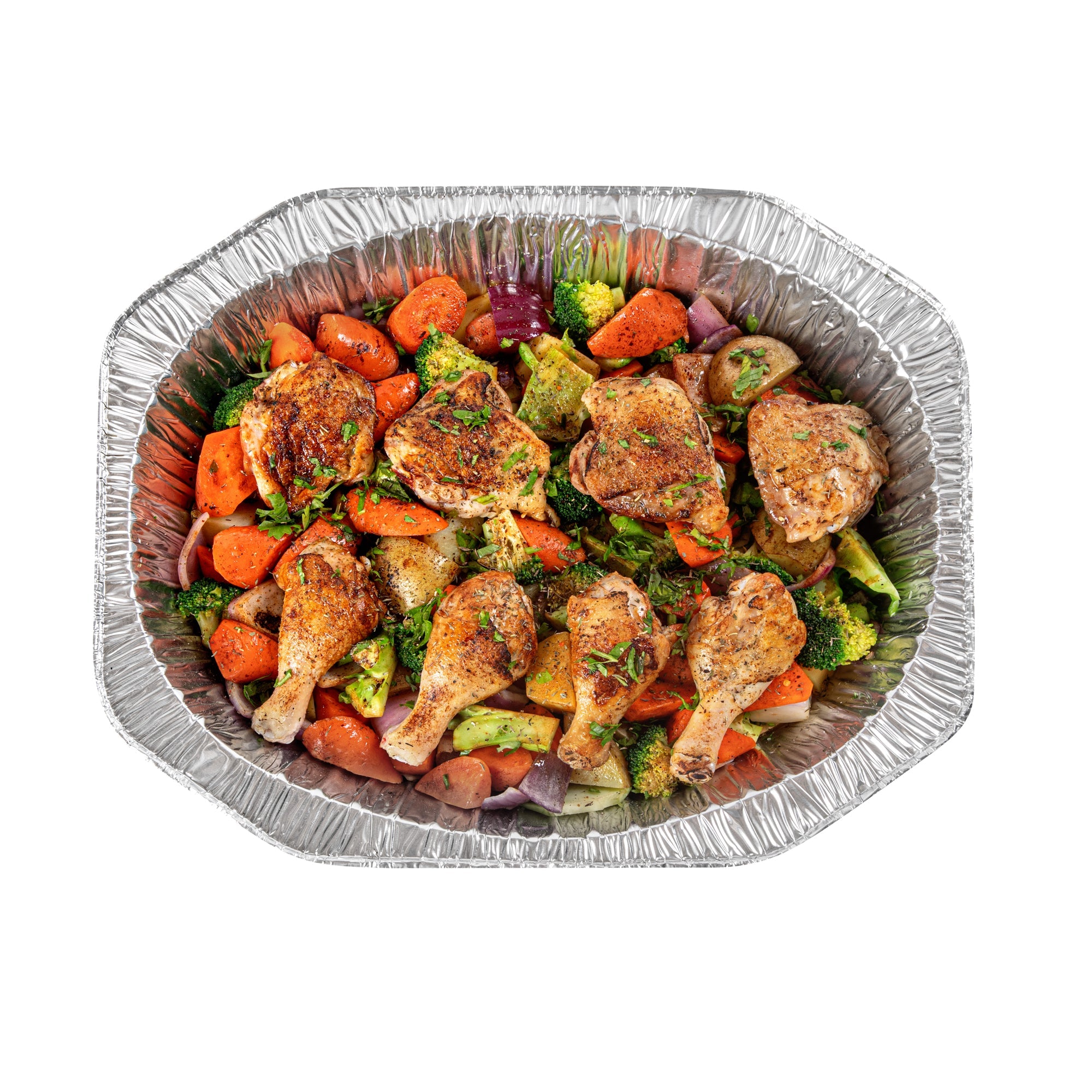Foil Lux Oval Aluminum Foil Roast Pan - 17 1/2" x 14" x 3 1/4" - 50 count box