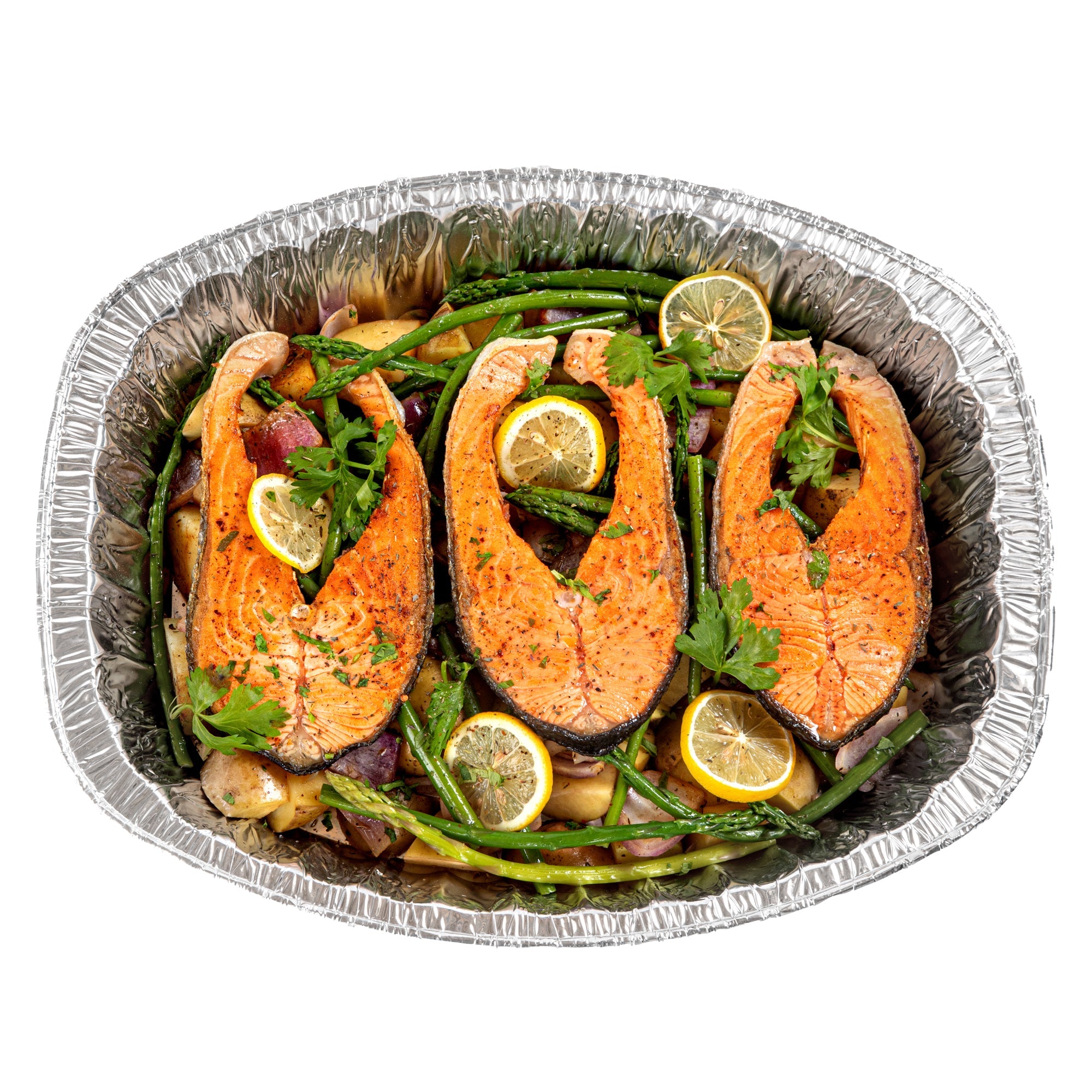 Foil Lux Oval Aluminum Foil Roast Pan - 18" x 14 1/4" x 3 1/4" - 10 count box