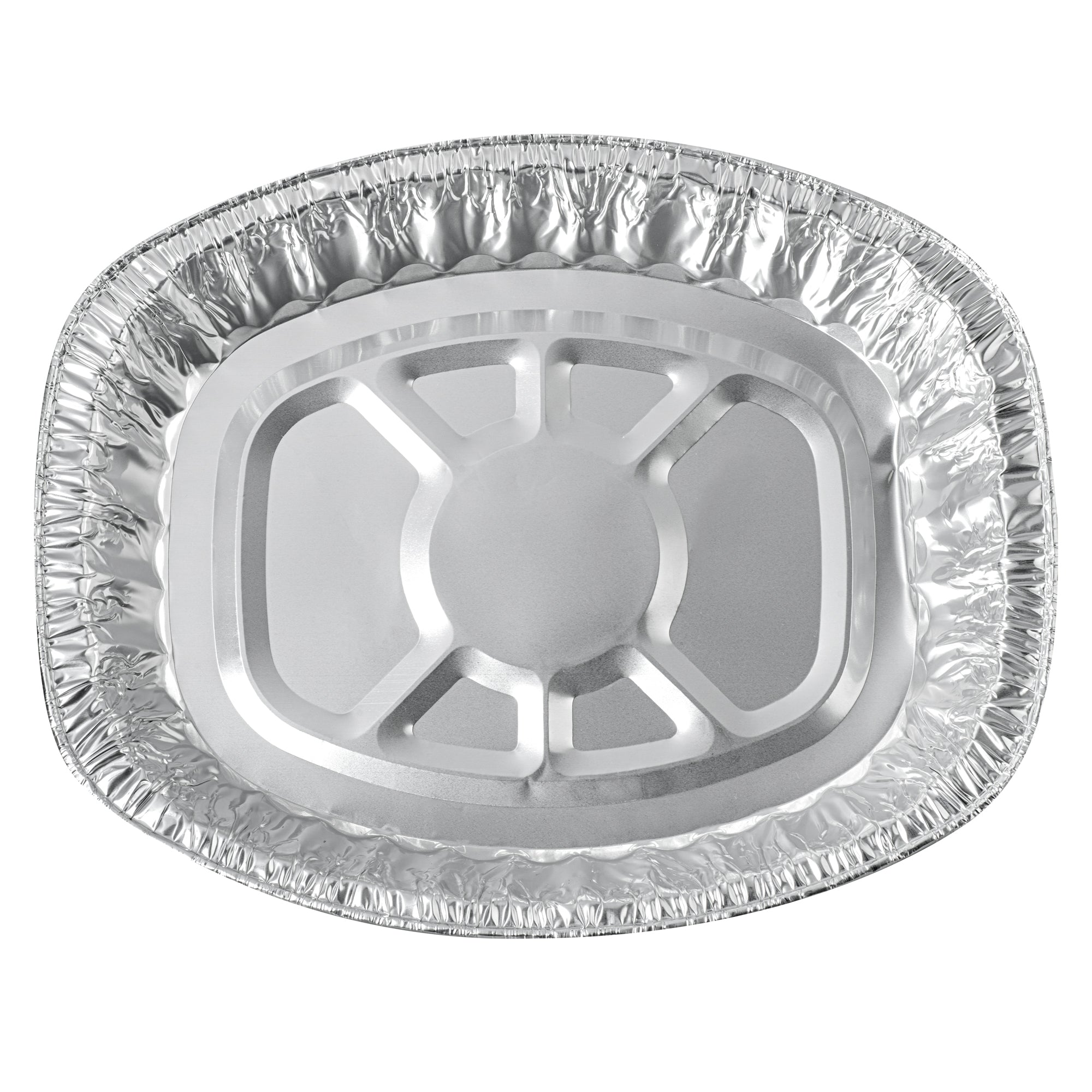 Foil Lux Oval Aluminum Foil Roast Pan - 18" x 14 1/4" x 3 1/4" - 50 count box