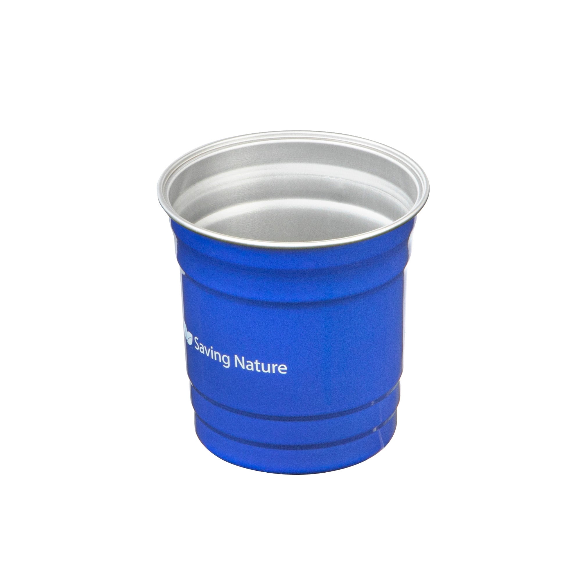 Saving Nature 10 oz Blue Aluminum Drinking Cup - 3 1/2" x 3 1/2" x 3" - 100 count box