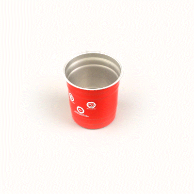 Saving Nature 10 oz Red Aluminum Drinking Cup - 3 1/2" x 3 1/2" x 3" - 10 count box