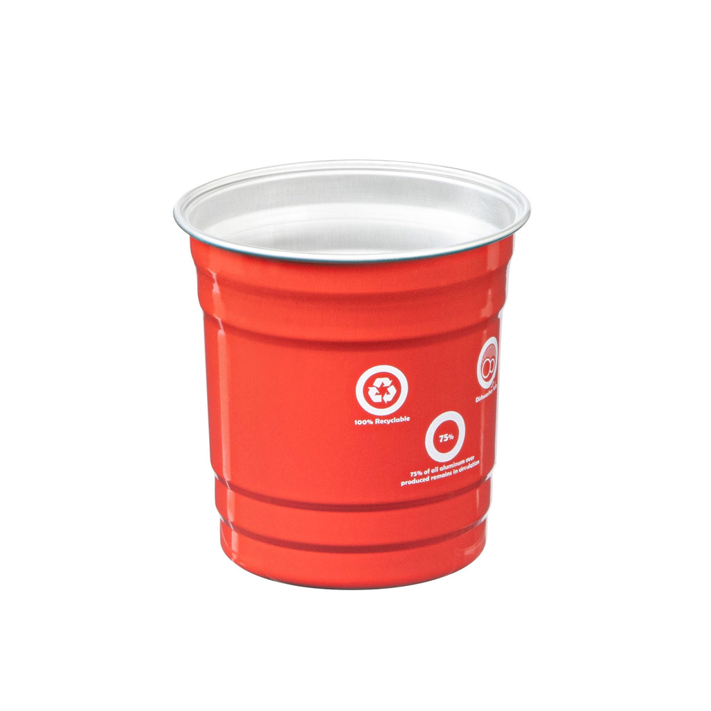 Saving Nature 10 oz Red Aluminum Drinking Cup - 3 1/2" x 3 1/2" x 3" - 10 count box