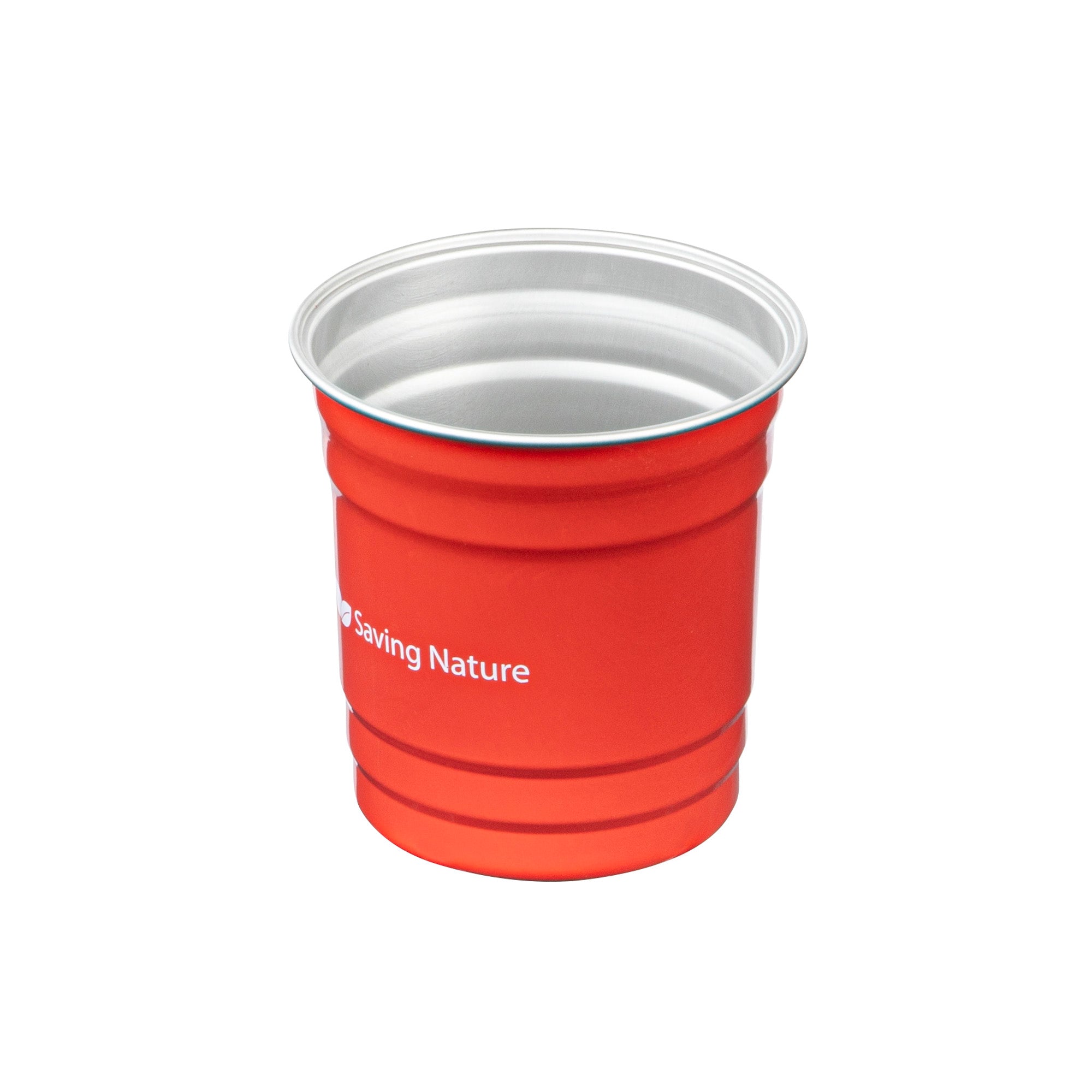 Saving Nature 10 oz Red Aluminum Drinking Cup - 3 1/2" x 3 1/2" x 3" - 10 count box