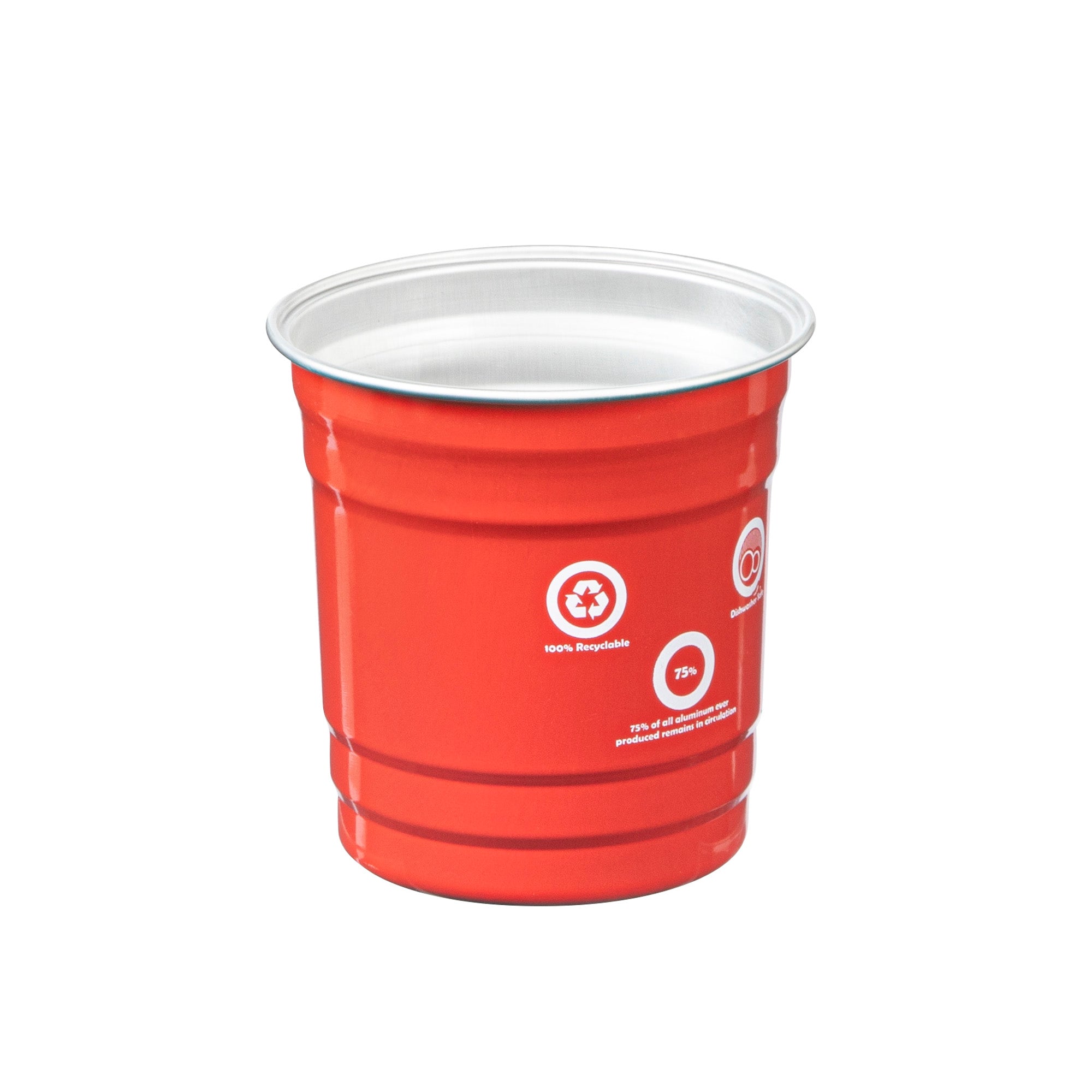 Saving Nature 10 oz Red Aluminum Drinking Cup - 3 1/2" x 3 1/2" x 3" - 100 count box