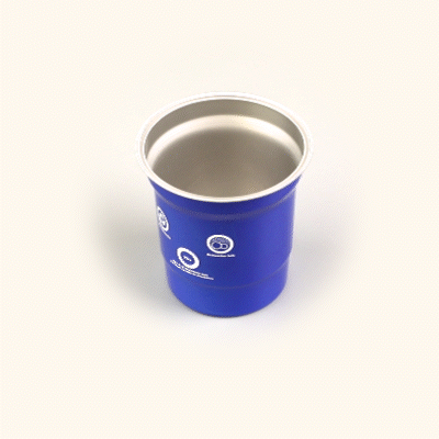 Saving Nature 16 oz Blue Aluminum Drinking Cup - 3 3/4" x 3 3/4" x 4" - 10 count box