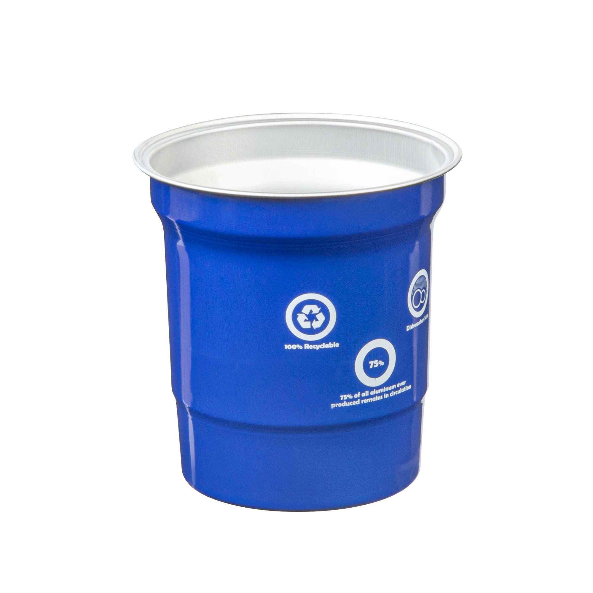 Saving Nature 16 oz Blue Aluminum Drinking Cup - 3 3/4" x 3 3/4" x 4" - 10 count box