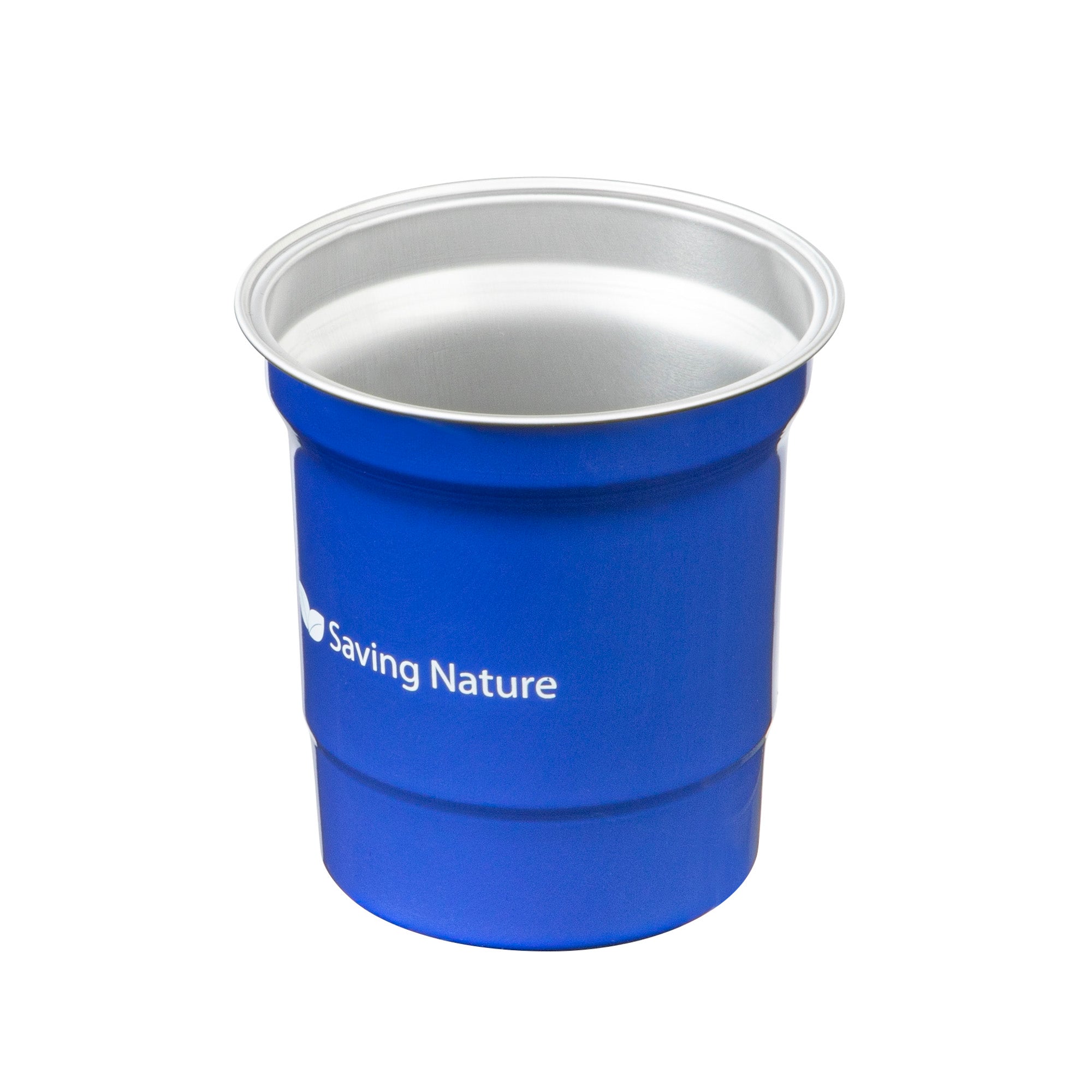 Saving Nature 16 oz Blue Aluminum Drinking Cup - 3 3/4" x 3 3/4" x 4" - 100 count box