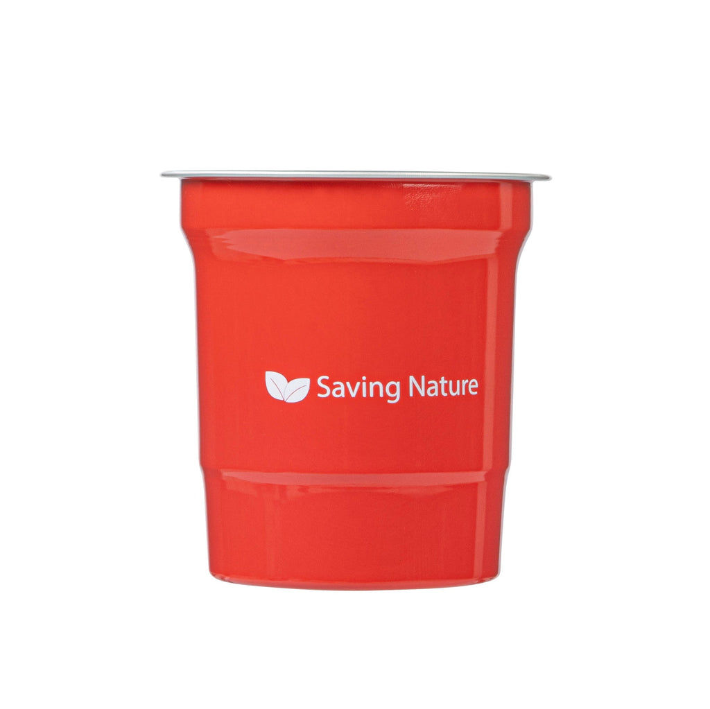 Saving Nature 16 oz Red Aluminum Drinking Cup - 3 3/4" x 3 3/4" x 4" - 10 count box