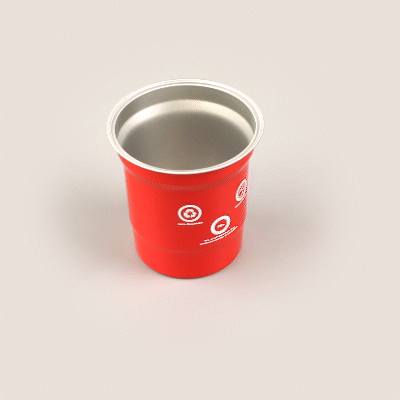 Saving Nature 16 oz Red Aluminum Drinking Cup - 3 3/4" x 3 3/4" x 4" - 100 count box