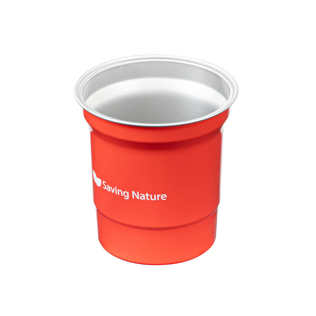 Saving Nature 16 oz Red Aluminum Drinking Cup - 3 3/4" x 3 3/4" x 4" - 100 count box