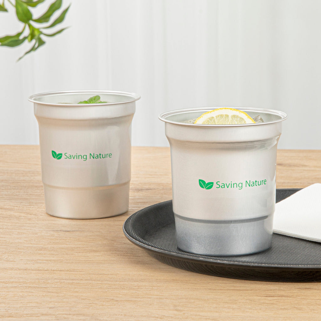 Saving Nature 16 oz Aluminum Drinking Cup - 3 3/4" x 3 3/4" x 4" - 10 count box