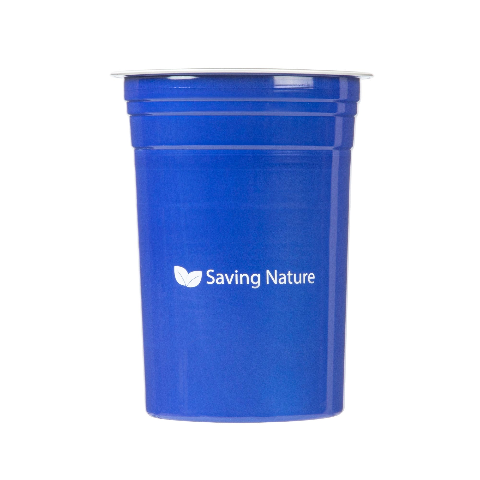 Saving Nature 20 oz Blue Aluminum Drinking Cup - 3 3/4" x 3 3/4" x 5" - 10 count box