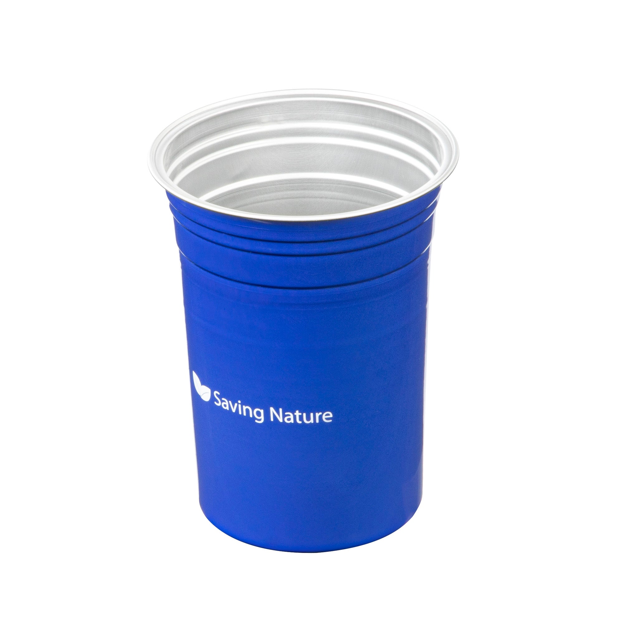 Saving Nature 20 oz Blue Aluminum Drinking Cup - 3 3/4" x 3 3/4" x 5" - 10 count box