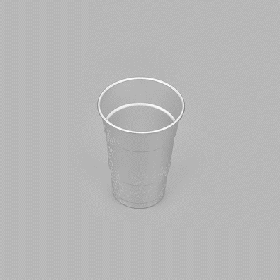 Saving Nature 16 oz Aluminum Color Changing Drinking Cup - 3 1/2'' x 3 1/2'' x 5'' - 4 count box