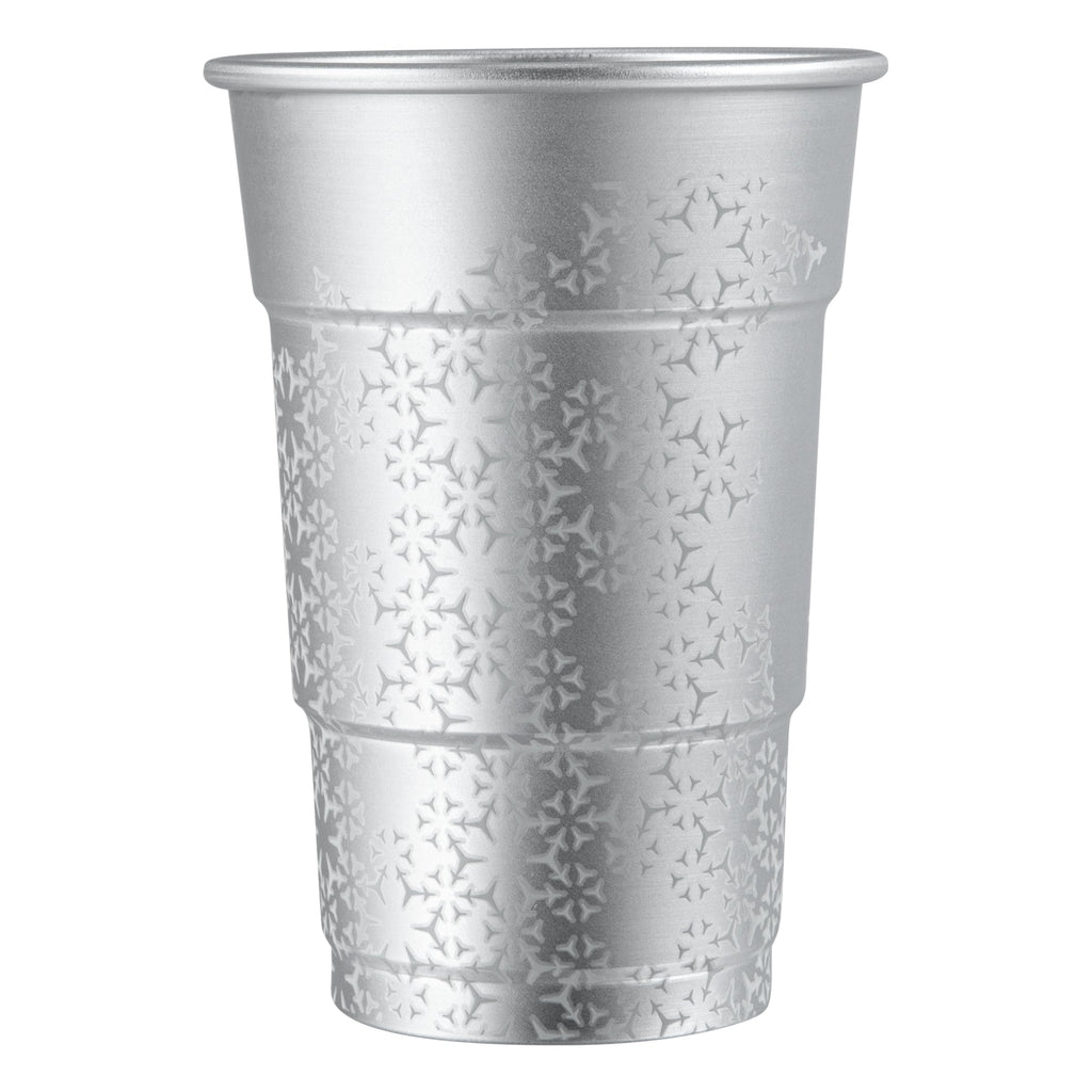 Saving Nature 16 oz Aluminum Color Changing Drinking Cup - 3 1/2'' x 3 1/2'' x 5'' - 4 count box