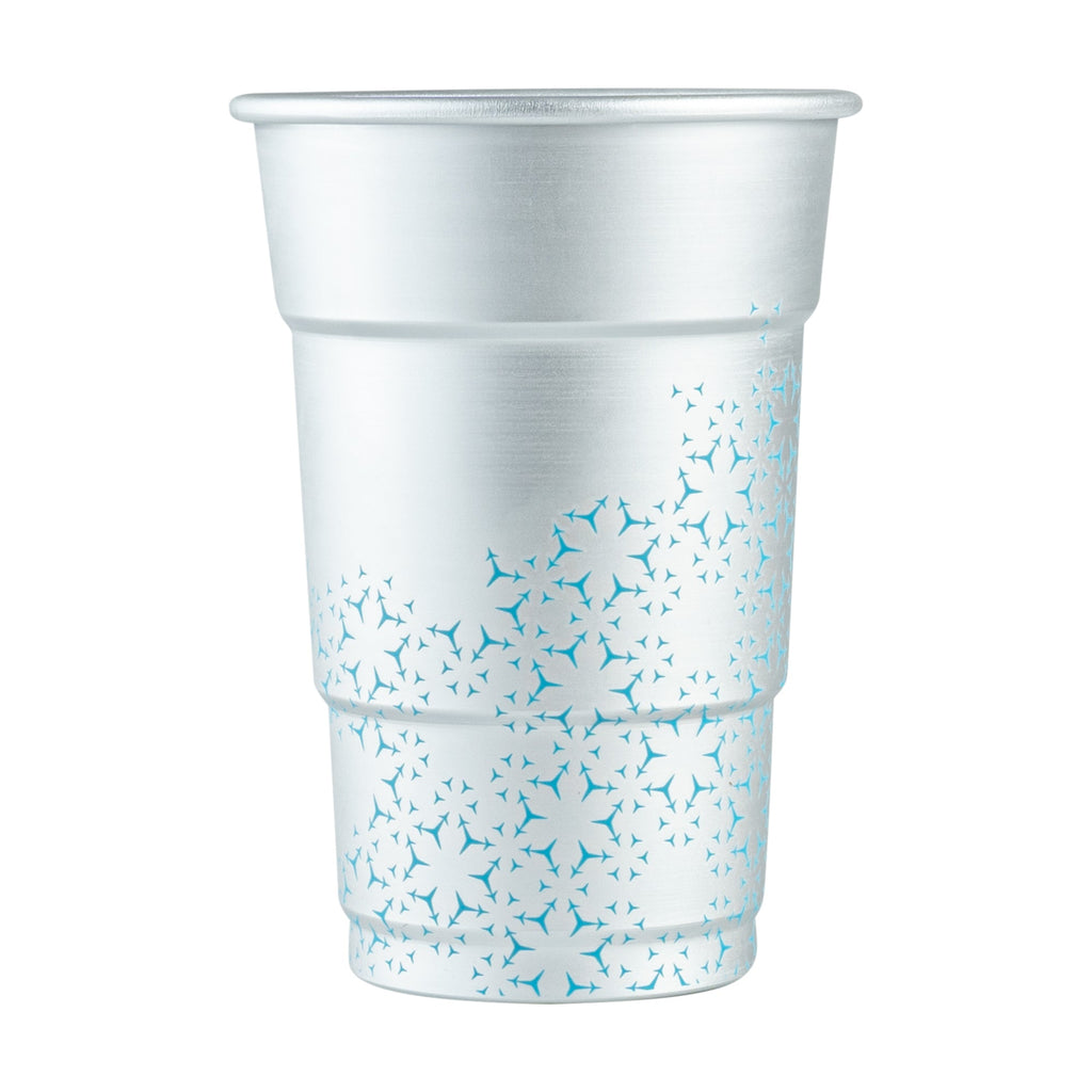 Saving Nature 16 oz Aluminum Color Changing Drinking Cup - 3 1/2'' x 3 1/2'' x 5'' - 4 count box